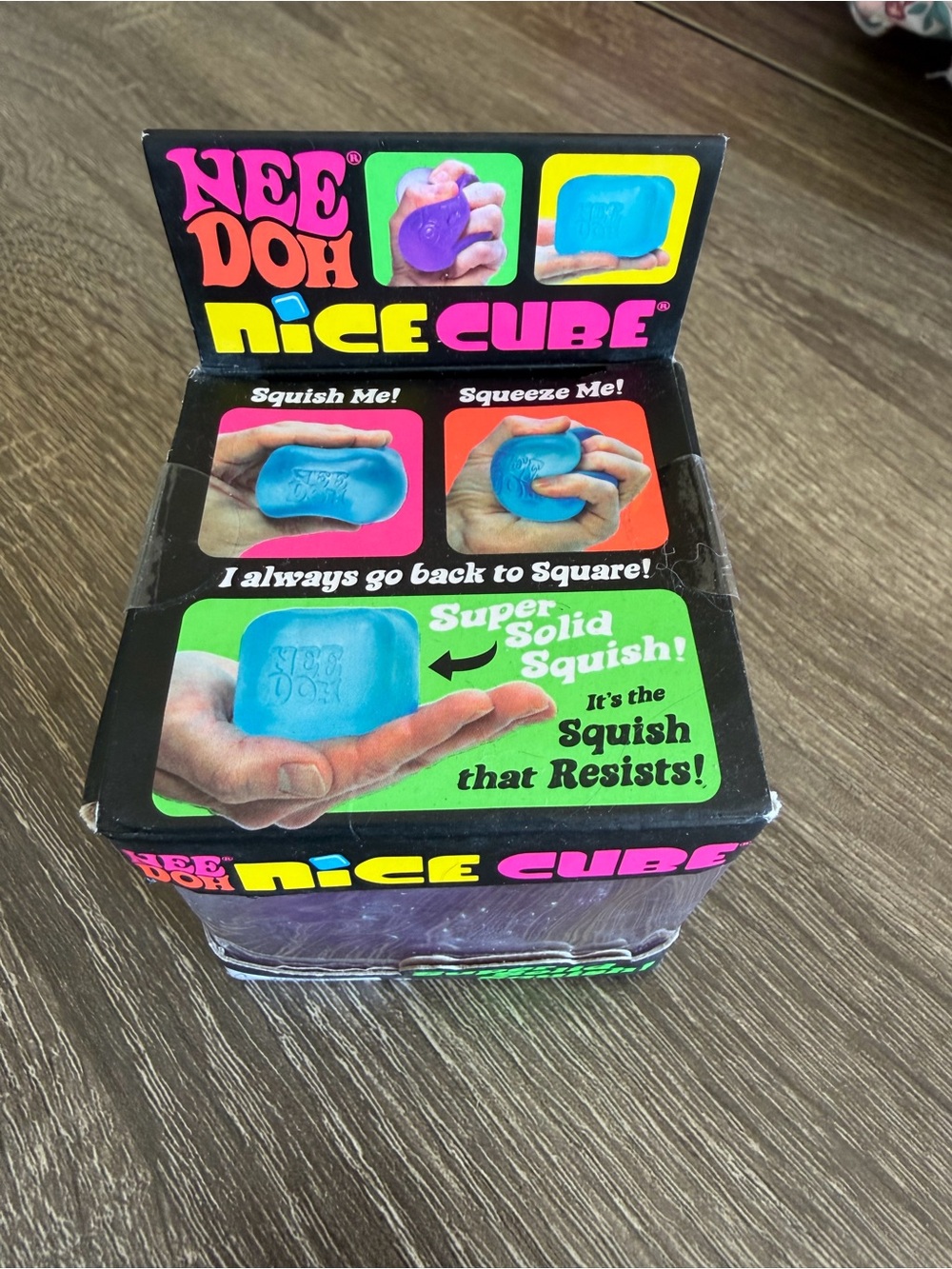 NIB NeeDoh Nice Cube Stress Reliever - Purple